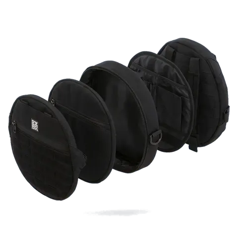 The 2XSR Plate Pouch separating into its layers as you scroll