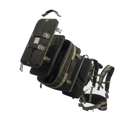 The 2XSR pack separating into its components as you scroll